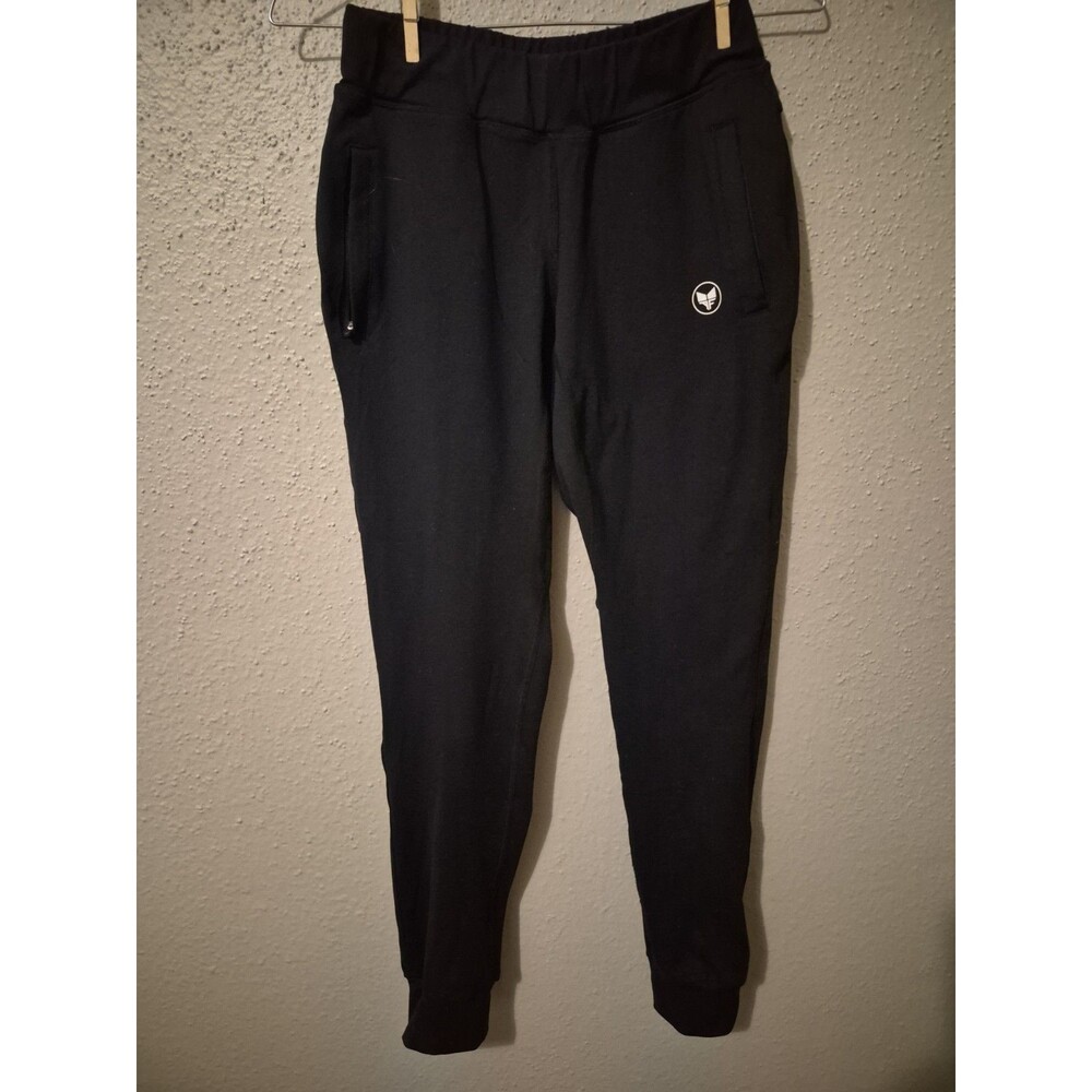 Alpha Forward Alphafwd Joggers S Tapered Leg Logo Black Gym Athleisure